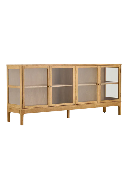 Zamora Sideboard Eiche/Eichenfurnier/Sicherheitsglas Sideboard Living Nordic