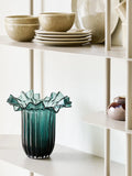 Vase mundgeblasenes Glas, dunkelgrün Vase Living Nordic
