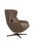 Blenheim Loungesessel braun, Bronzebeine, mit Drehfunktion Sessel Living Nordic