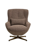 Blenheim Loungesessel braun, Bronzebeine, mit Drehfunktion Sessel Living Nordic