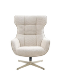 Turin Loungesessel Stoff, natur, mit Drehfunktion Sessel Living Nordic