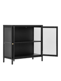 Dalby Schrank Stahl/Glas, schwarz Schrank Living Nordic