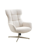 Turin Loungesessel Stoff, natur, mit Drehfunktion Sessel Living Nordic