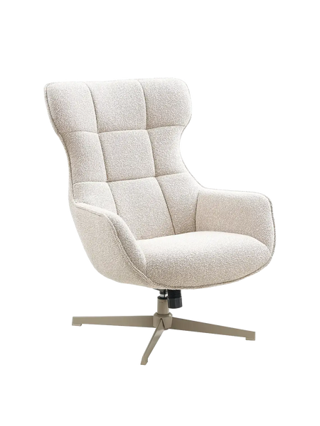 Turin Loungesessel Stoff, natur, mit Drehfunktion Sessel Living Nordic