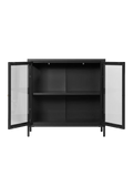 Dalby Schrank Stahl/Glas, schwarz Schrank Living Nordic
