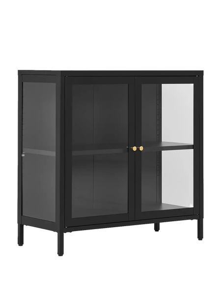 Dalby Schrank Stahl/Glas, schwarz Schrank Living Nordic