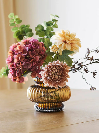 Vase mundgeblasenes Glas, rauchbraun Vase Living Nordic