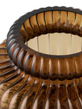 Vase mundgeblasenes Glas, rauchbraun Vase Living Nordic