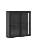 Brisbane Hängeschrank Stahl/Glas, schwarz Hängevitrine Living Nordic
