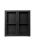 Brisbane Hängeschrank Stahl/Glas, schwarz Hängevitrine Living Nordic