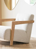 Caracas Loungesessel mit Armlehne Eiche, beige Sessel Living Nordic