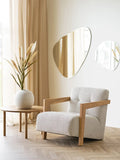 Caracas Loungesessel mit Armlehne Eiche, beige Sessel Living Nordic