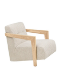 Caracas Loungesessel mit Armlehne Eiche, beige Sessel Living Nordic