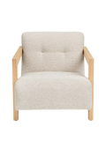 Caracas Loungesessel mit Armlehne Eiche, beige Sessel Living Nordic