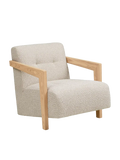 Caracas Loungesessel mit Armlehne Eiche, beige Sessel Living Nordic