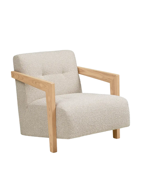Caracas Loungesessel mit Armlehne Eiche, beige Sessel Living Nordic