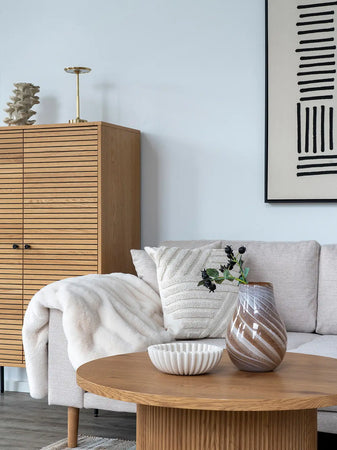 Vase Glas, braun Vase Living Nordic