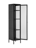 Vitrine | Brisbane Slim Vitrine schwarz, 40 x 35 x 180 cm - von House Nordic online kaufen bei LIVINGforme.