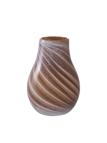 Vase Glas, braun Vase Living Nordic Ø16x23 cm