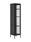 Vitrine | Brisbane Slim Vitrine schwarz, 40 x 35 x 180 cm - von House Nordic online kaufen bei LIVINGforme.