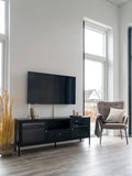 Dalby TV-Bank Stahl/Glas, schwarz TV-Bank Living Nordic