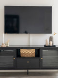 Dalby TV-Bank Stahl/Glas, schwarz TV-Bank Living Nordic