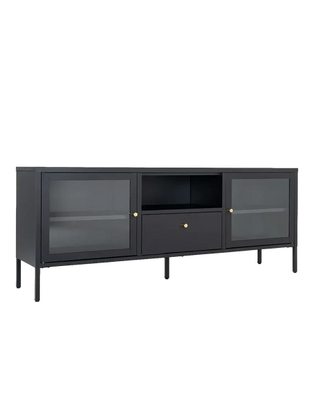 Dalby TV-Bank Stahl/Glas, schwarz TV-Bank Living Nordic