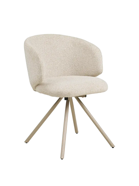 Fulham Esszimmerstuhl Stoff, sand, sandfarbene Beine Esszimmerstuhl Living Nordic