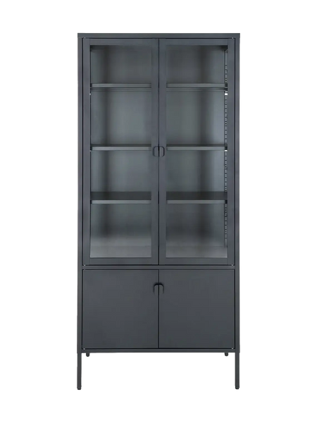 Vitrine | Brisbane Vitrine schwarz - von House Nordic online kaufen bei LIVINGforme.