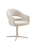 Dover Esszimmerstuhl Esszimmerstuhl Living Nordic 58x60x87 cm Stoff, beige, graue Beine, beige marbled