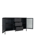 Dalby Sideboard Stahl/Glas, schwarz Sideboard Living Nordic