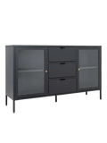 Dalby Sideboard Stahl/Glas, schwarz Sideboard Living Nordic