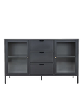 Dalby Sideboard Stahl/Glas, schwarz Sideboard Living Nordic