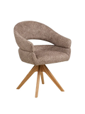 Dover Esszimmerstuhl Esszimmerstuhl Living Nordic 58x61x83 cm Stoff, braun, natur Eiche Beine