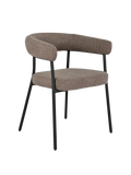 Trivio Esszimmerstuhl Stoff Esszimmerstuhl Living Nordic braun, schwarze Beine