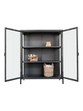 Vitrine | Brisbane Vitrine schwarz, 80 x 40 x 101 cm - von House Nordic online kaufen bei LIVINGforme.