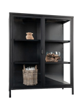 Vitrine | Brisbane Vitrine schwarz, 80 x 40 x 101 cm - von House Nordic online kaufen bei LIVINGforme.