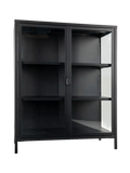 Vitrine | Brisbane Vitrine schwarz, 80 x 40 x 101 cm - von House Nordic online kaufen bei LIVINGforme.