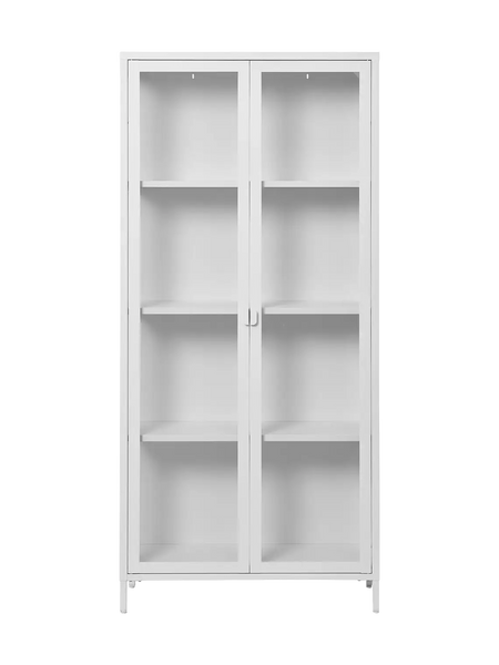 Brisbane Vitrine weiß, 80 x 35 x 175 cm Vitrine Living Nordic