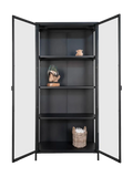 Vitrine | Brisbane Vitrine schwarz, 80 x 35 x 175 cm - von House Nordic online kaufen bei LIVINGforme.