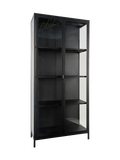 Vitrine | Brisbane Vitrine schwarz, 80 x 35 x 175 cm - von House Nordic online kaufen bei LIVINGforme.