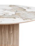 Esstisch | Athens Esstisch ø140 cm, Keramik weiß/braun - von House Nordic online kaufen bei LIVINGforme.