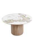 Esstisch | Athens Esstisch ø140 cm, Keramik weiß/braun - von House Nordic online kaufen bei LIVINGforme.