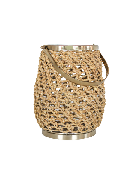 Windlichter und Kerzenschein | Windlicht | Annais mit Geflecht, Gold - von LIVING online kaufen bei LIVINGforme.