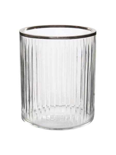 Windlicht | Windlicht | Glas mit Platinrand 15x13 - von LIVING online kaufen bei LIVINGforme.