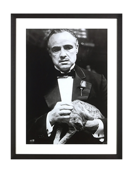 Bild im Rahmen | The Godfather - Schwarz-Weiß Fotografie (65cm x 85cm) Bilder und Bilderrahmen LIVING Collection