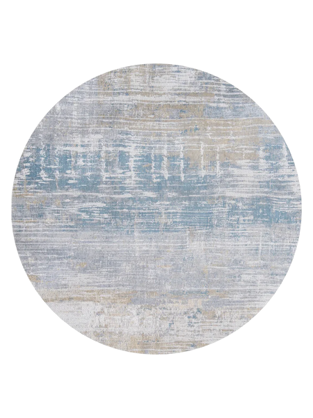 Atlantic Streaks Long Island Blue Runder Teppich Teppich Louis de Poortere