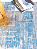 Atlantic Streaks Long Island Blue Runder Teppich Teppich Louis de Poortere