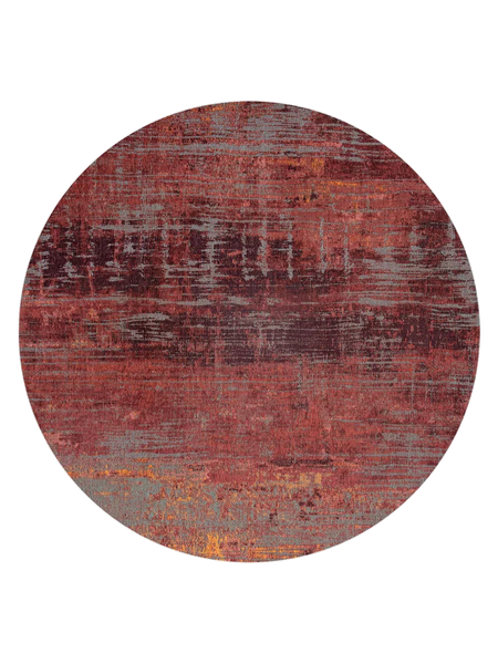 Atlantic Streaks Nassau Red Runder Teppich Teppich Louis de Poortere