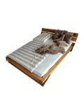 Betten | Doppelbett Eiche Rustik, Eiche Massivholz - natur geölt, 180cm - von LIVING online kaufen bei LIVINGforme.